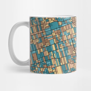 Toronto Map Pattern in Mid Century Pastel Mug